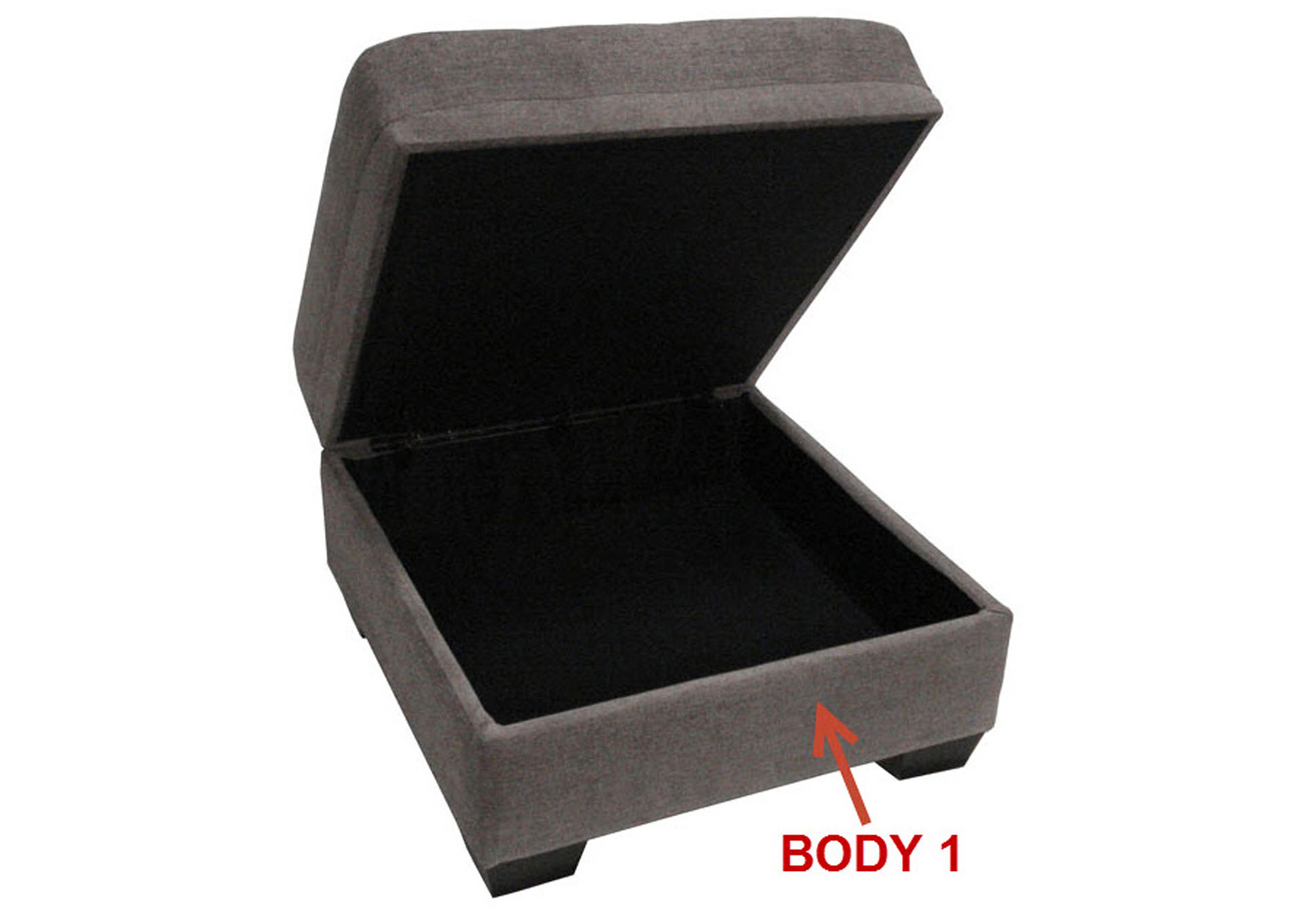Performance Sm. Square Storage Ottoman,Stanton