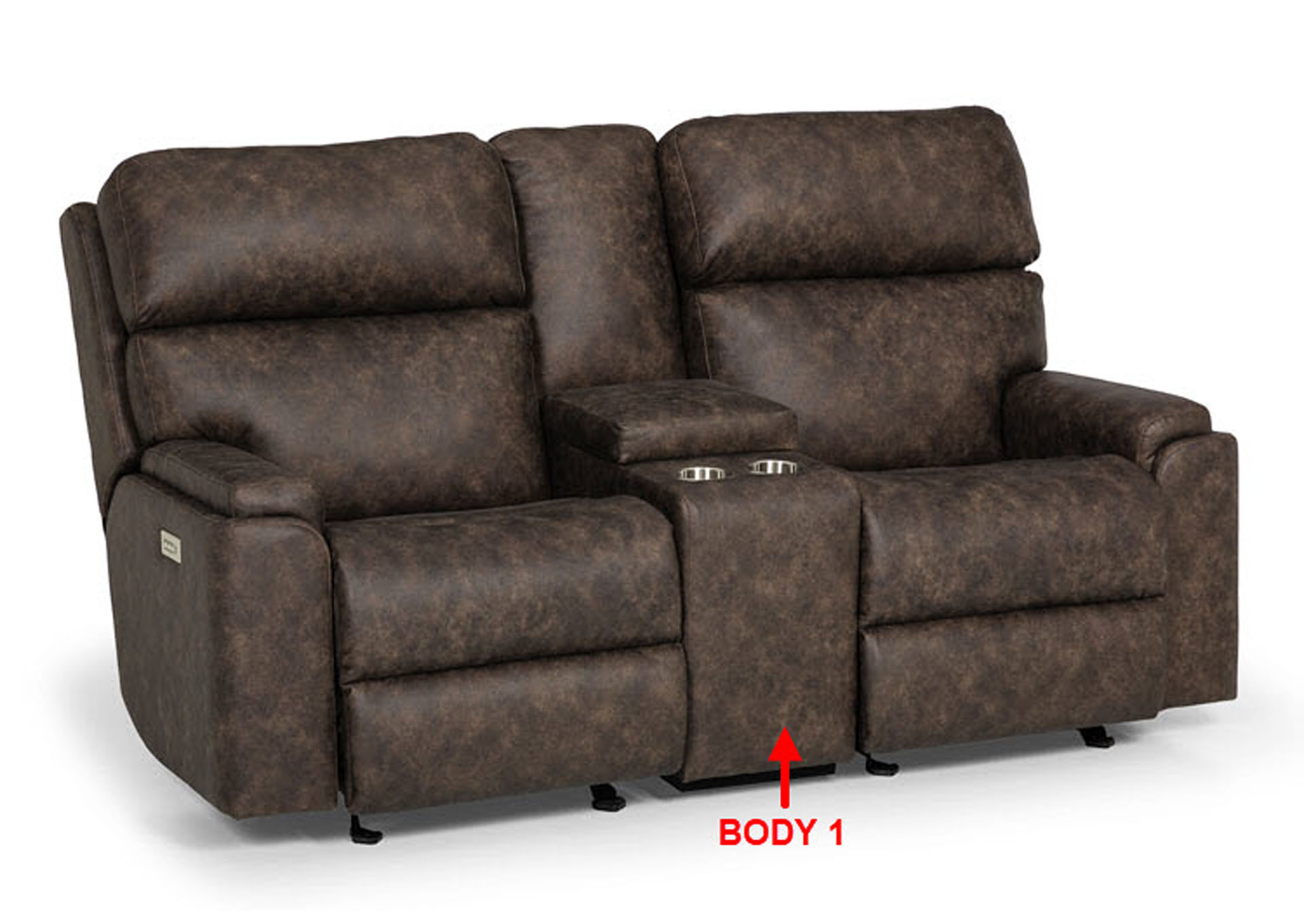 Performance Pwr HR Dual Glide Recl. Cons. Loveseat,Stanton