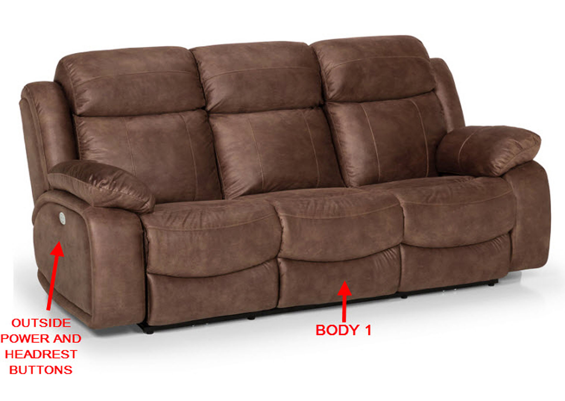 Performance Pwr HR Recl. Fabric Sofa,Stanton