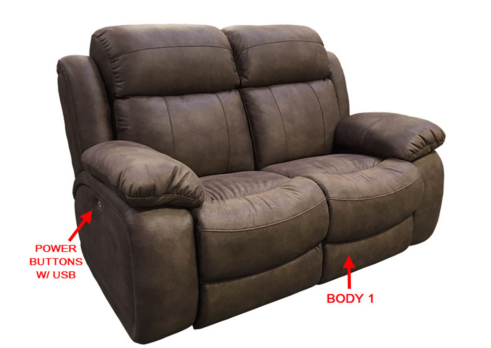 Performance Pwr HR Recl. Loveseat,Stanton