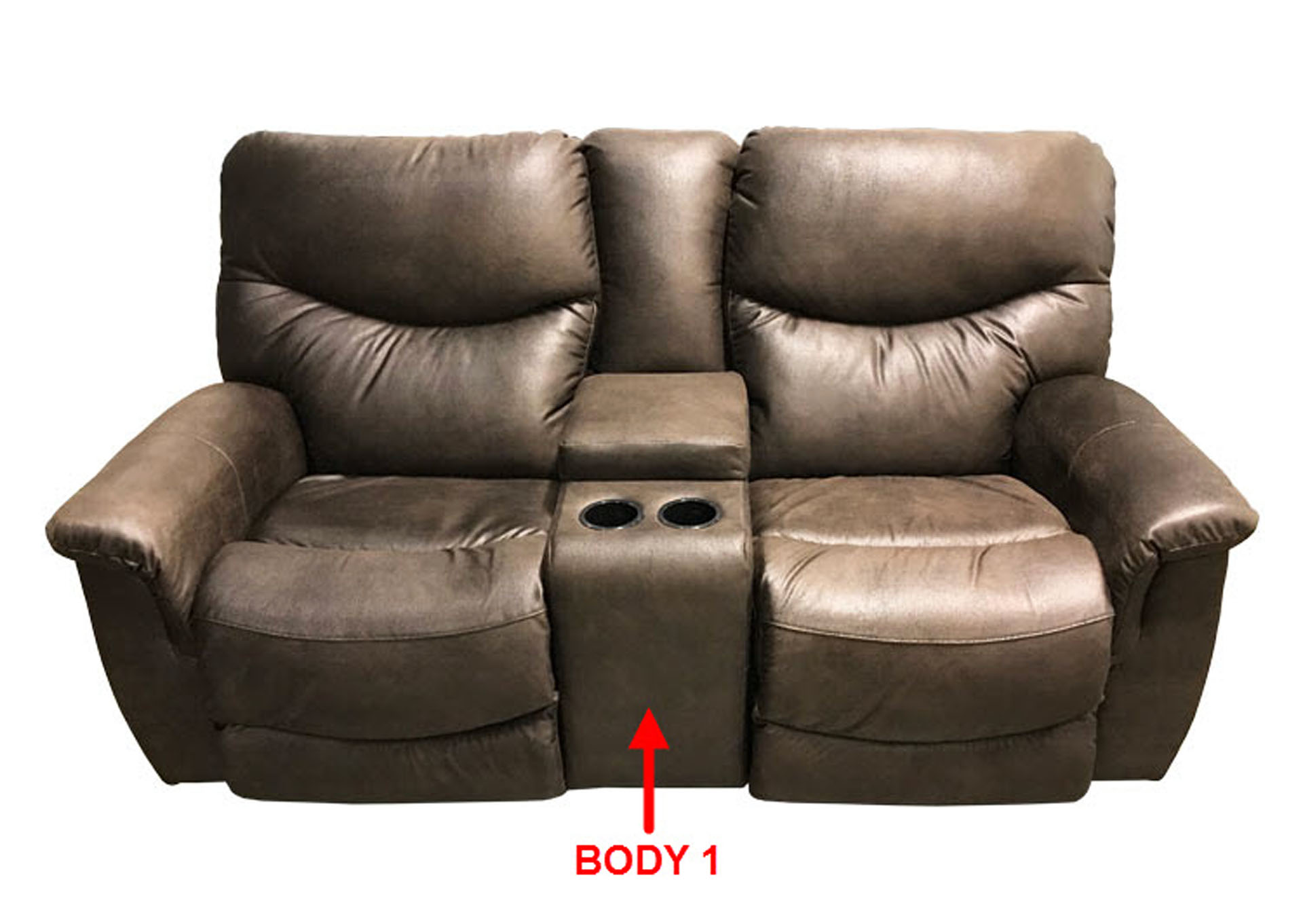 Performance Dual Recl Console Loveseat,Stanton