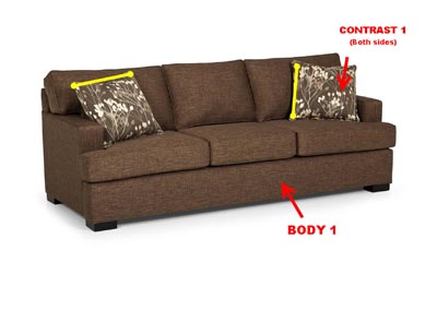 Image for Performance Queen Fabric Sleeper Sofa Gel w/ 2 Pillows