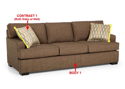 Image for Performance Fabric Sofa w/ 2 Pillows
