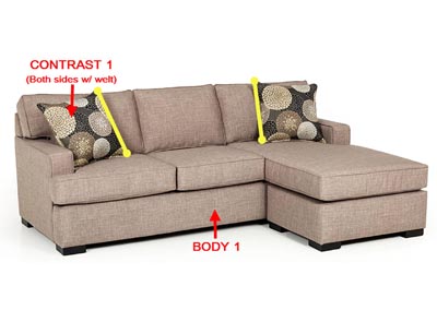 Image for Performance Fabric Sofa Chaise w/ 2 Pillows