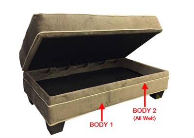 Image for Performance Rectangular Storage Ottoman