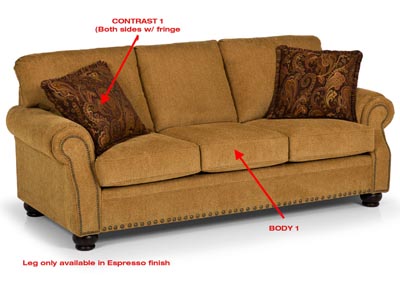 Image for Performance Queen Fabric Sleeper Sofa Gel w/ 2 Pillows