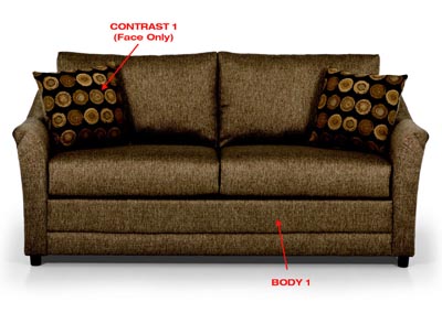 Image for Performance Loft Fabric Sofa w/ 2 Pillows