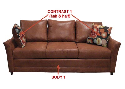 Image for Performance Queen Fabric Sleeper Sofa Gel w/ 2 Pillows