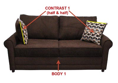 Image for Performance Full Fabric Sleeper Sofa Gel w/ 2 Pillows