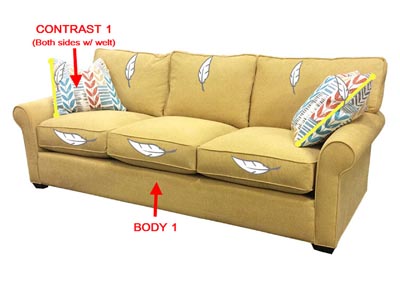 Image for Performance Large Fabric Sofa w/ 2 Pillows