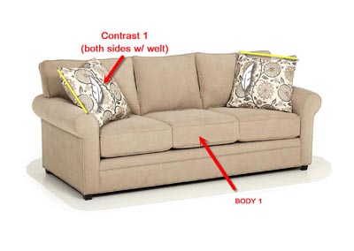 Image for Performance Fabric Sofa w/ 2 Pillows
