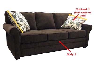 Image for Performance Queen Fabric Sleeper Sofa Gel w/ 2 Pillows