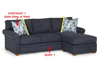 Image for Performance Fabric Sofa Chaise w/ Storage w/ 2 Pillows