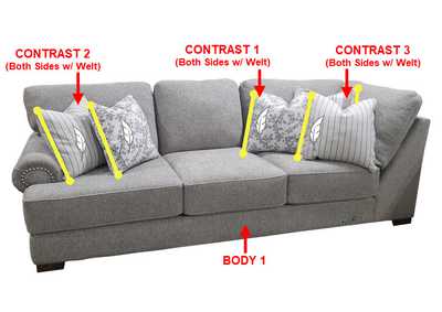 Image for Premium LSF Tux Sofa w/ 5 Pillows