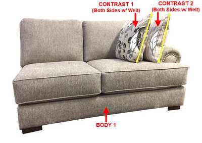 Image for Value Selection RSF 1 Arm Loveseat w/ 2 Pillows