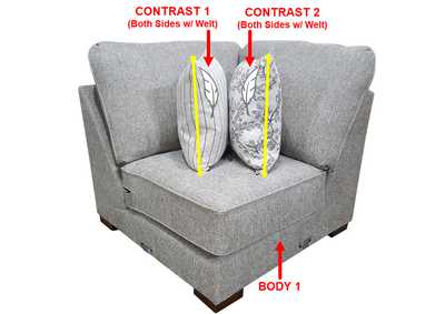 Premium Corner Chair w/ 3 Pillows