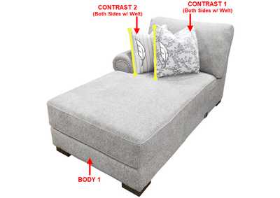 Image for Value Selection LSF 1 Arm Chaise w/ 2 Pillows