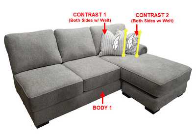 Image for Premium RSF 1 Arm Sofa Chaise w/Storage w/ 2 Pillows