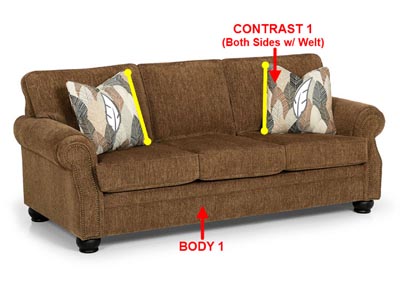 Image for Performance Fabric Sofa w/ 2 Pillows