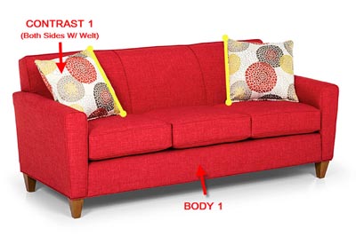 Image for Performance Fabric Sofa w/ 2 Pillows