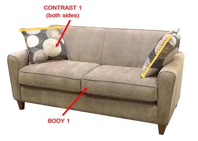 Image for Performance Loft Fabric Sofa w/ 2 Pillows