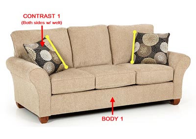 Image for Performance Fabric Sofa w/ 2 Pillows