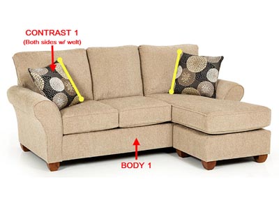 Image for Performance Fabric Sofa Chaise w/ 2 Pillows