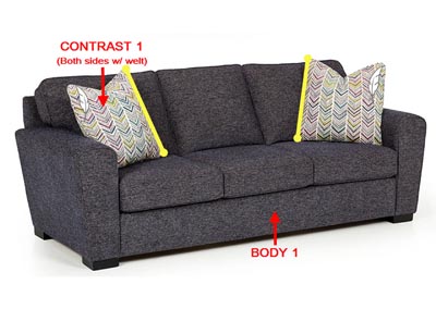 Image for Performance Fabric Sofa w/ 2 Pillows