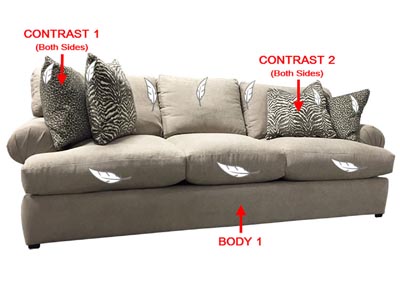 Image for Performance Fabric Sofa w/ 4 Pillows