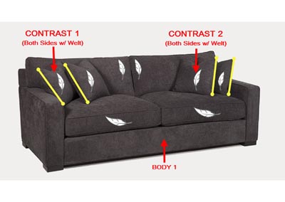 Image for Premium Fabric Sofa w/ 4 Pillows