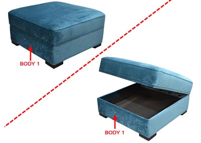 Image for Performance Square Storage Ottoman