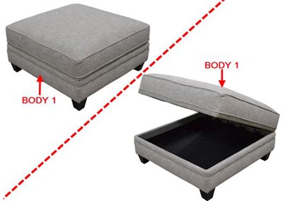 Image for Performance Square Storage Ottoman