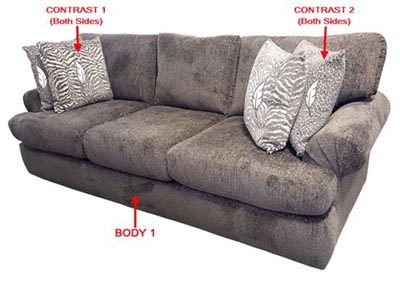 Image for Performance Fabric Sofa w/ 4 Pillows