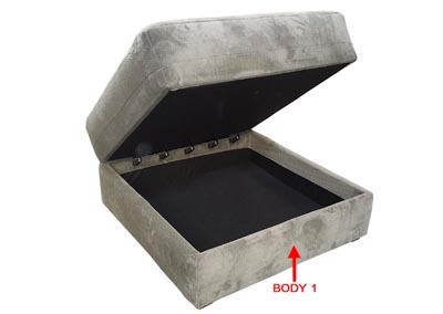 Image for Performance Square Storage Ottoman