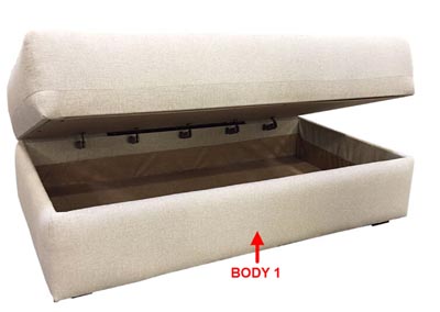 Image for Performance Rectangular Cocktail Ottoman w/Storage