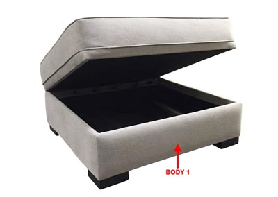 Image for Performance Square Storage Ottoman