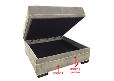 Image for Performance Square Storage Ottoman