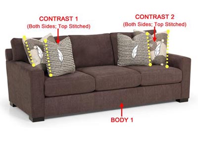 Image for Performance Fabric Sofa w/ 4 Pillows
