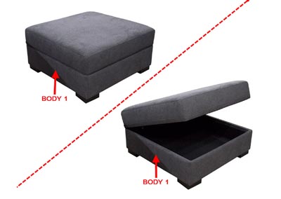 Image for Performance Square Storage Ottoman