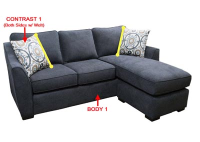 Image for Performance Fabric Sofa Chaise w/ 2 Pillows