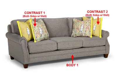 Image for Performance Fabric Sofa w/ 4 Pillows