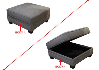 Image for Performance Square Storage Ottoman