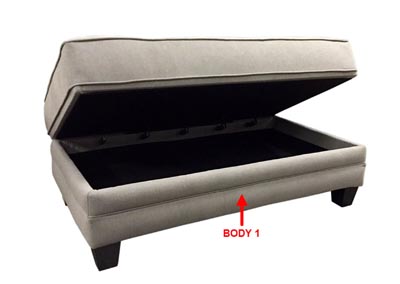 Image for Performance Rectangular Storage Ottoman