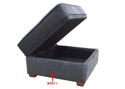 Image for Performance Sm. Square Storage Ottoman