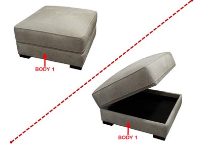 Image for Performance Square Storage Ottoman