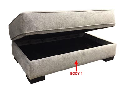 Image for Performance Rectangular Storage Ottoman