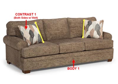 Image for Performance Fabric Sofa w/ 2 Pillows