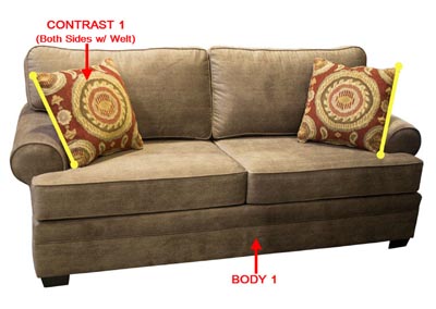 Image for Performance Full Fabric Sleeper Sofa Gel w/ 2 Pillows