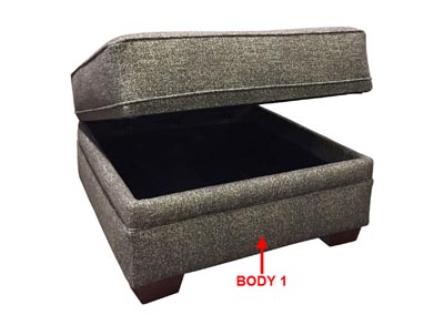 Image for Performance Sm. Square Storage Ottoman