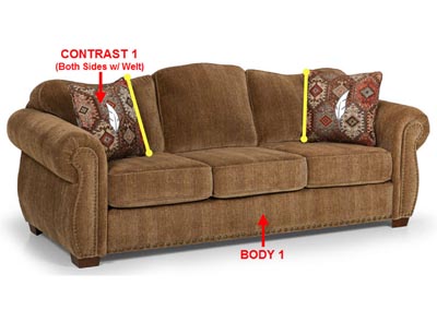Image for Performance Fabric Sofa w/ 2 Pillows